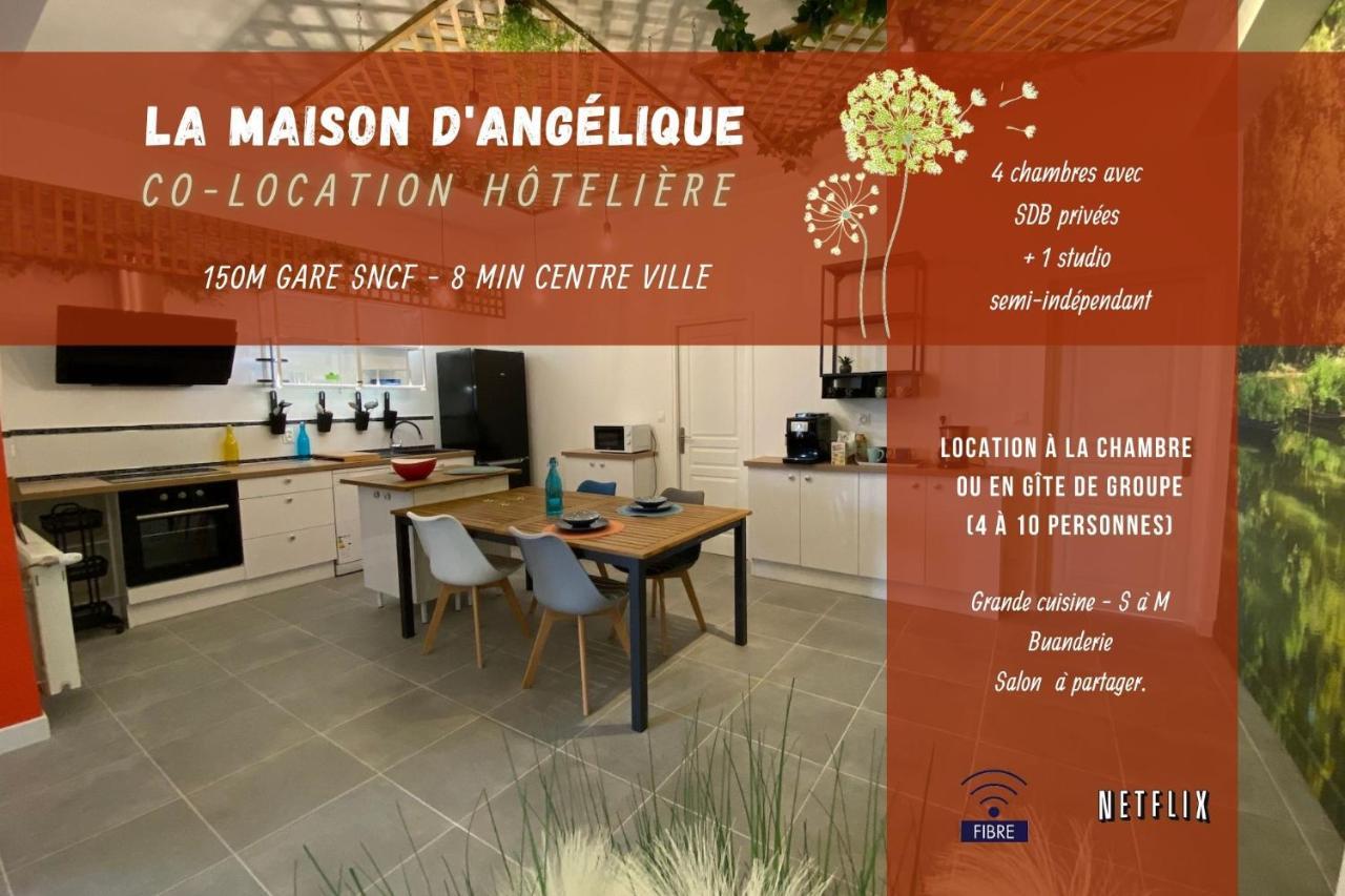 La Maison D'Angelique: Gare-Adjacent Colocation with Fiber & Netflix Niort Exterior photo